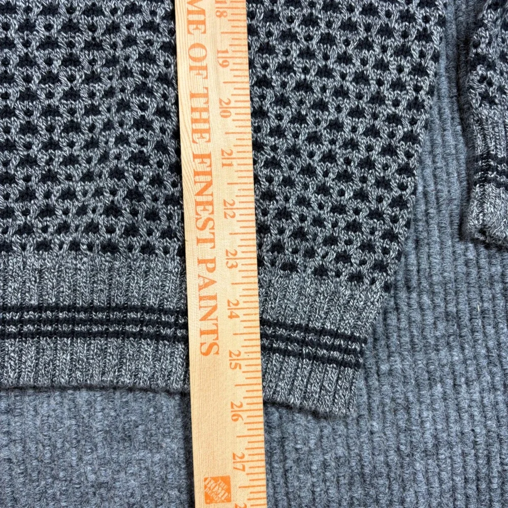 Vintage Jantzen‎ Sweater Men's M 90s Made in USA Geometric Knit Crewneck Gray